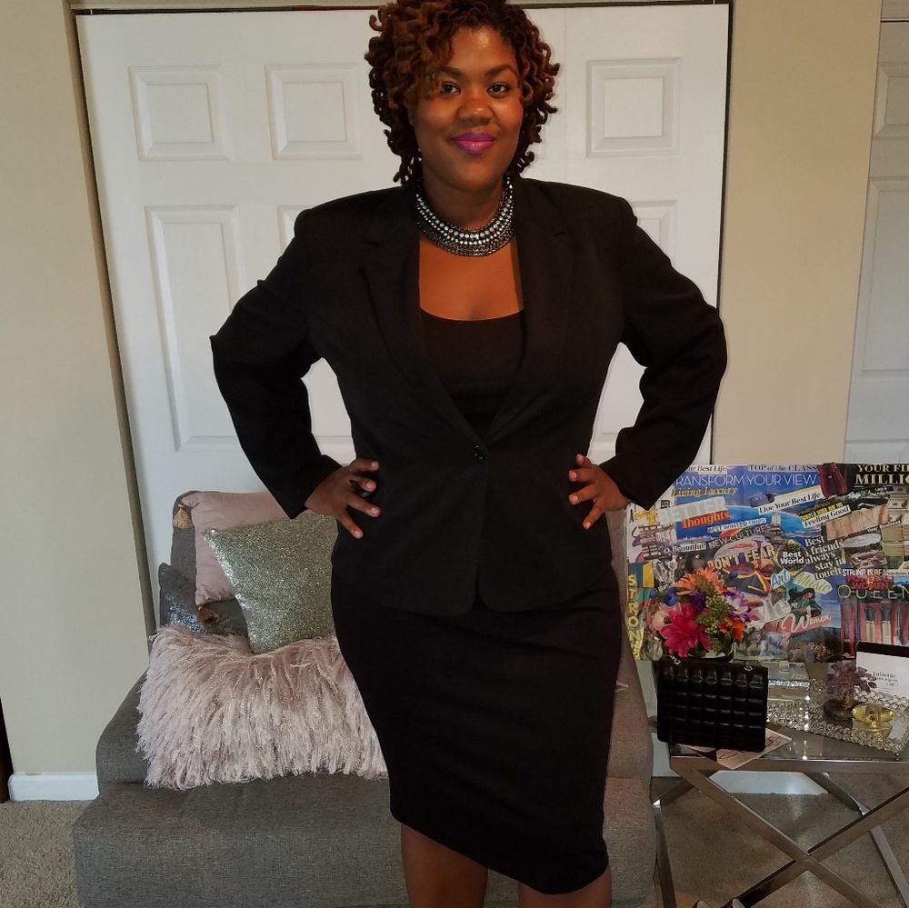 Plus Size Ashley Stewart 20W Black Blazer